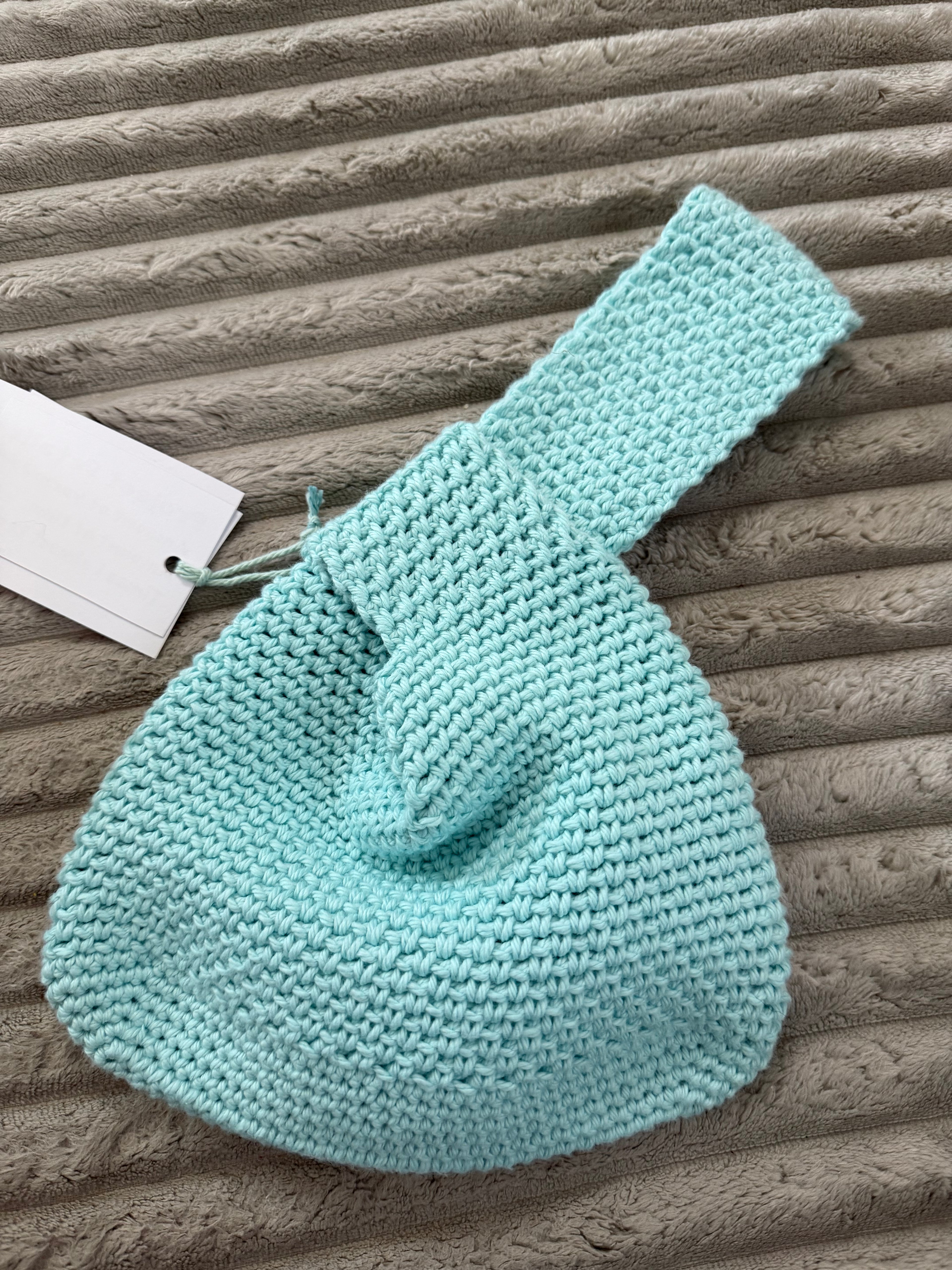 Japanese Knot Bag in Aqua Teal