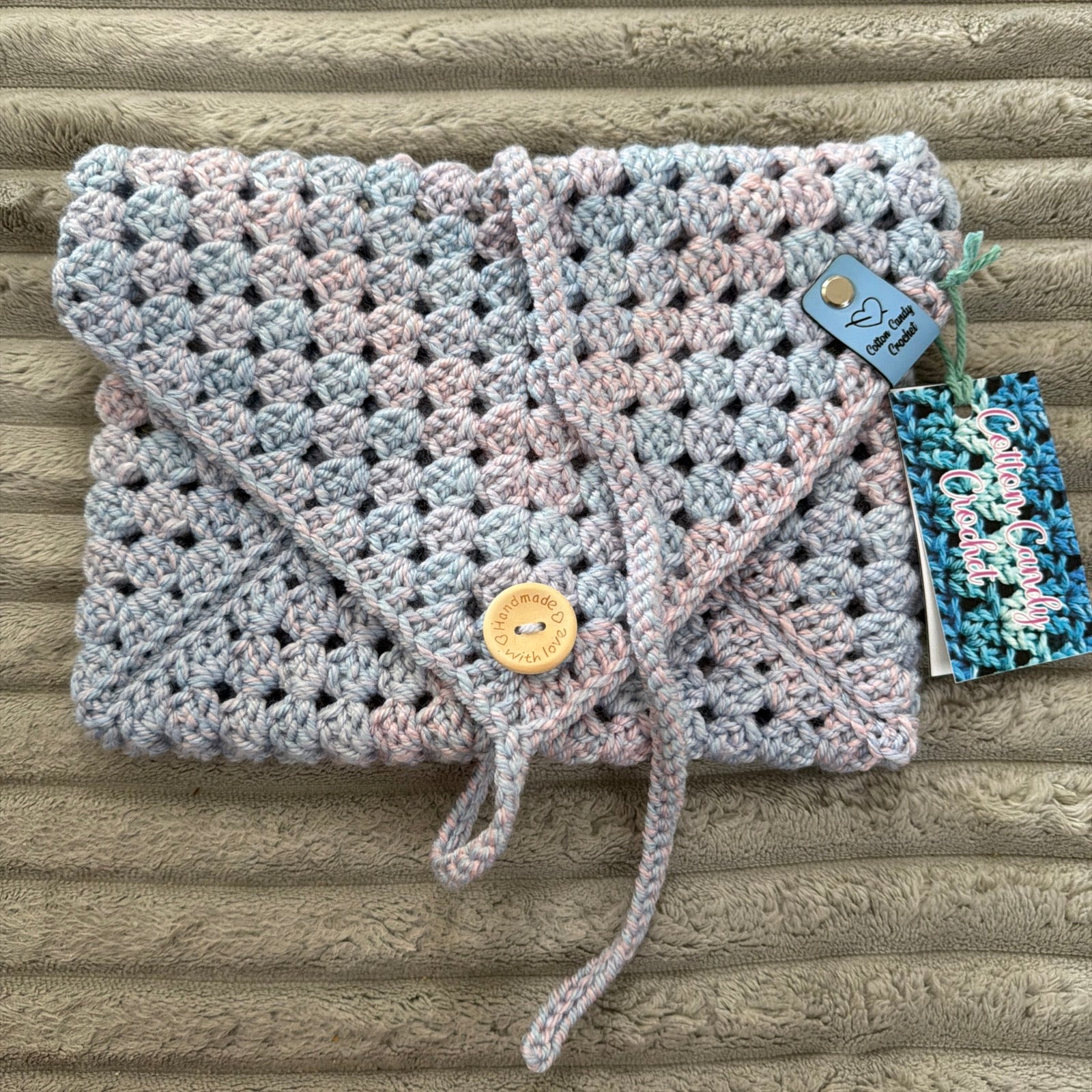 Book/Kindle Cover - Twinkle Pastel - Wrap Around Envelope Closure