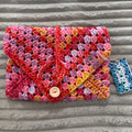 Book/Kindle Cover Pink Starburst - Wrap Around Envelope Closure