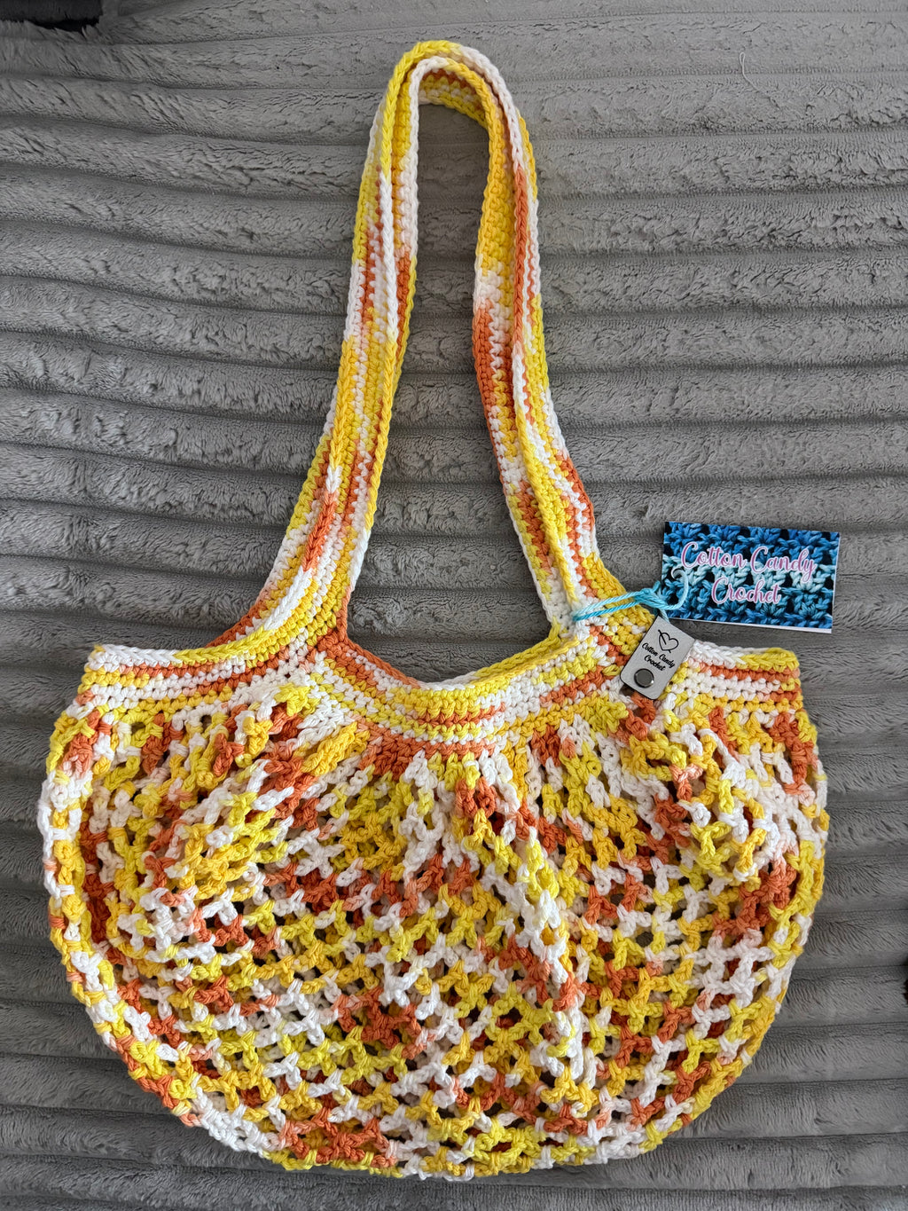 Mesh Market Bag - Creamsicle Ombré