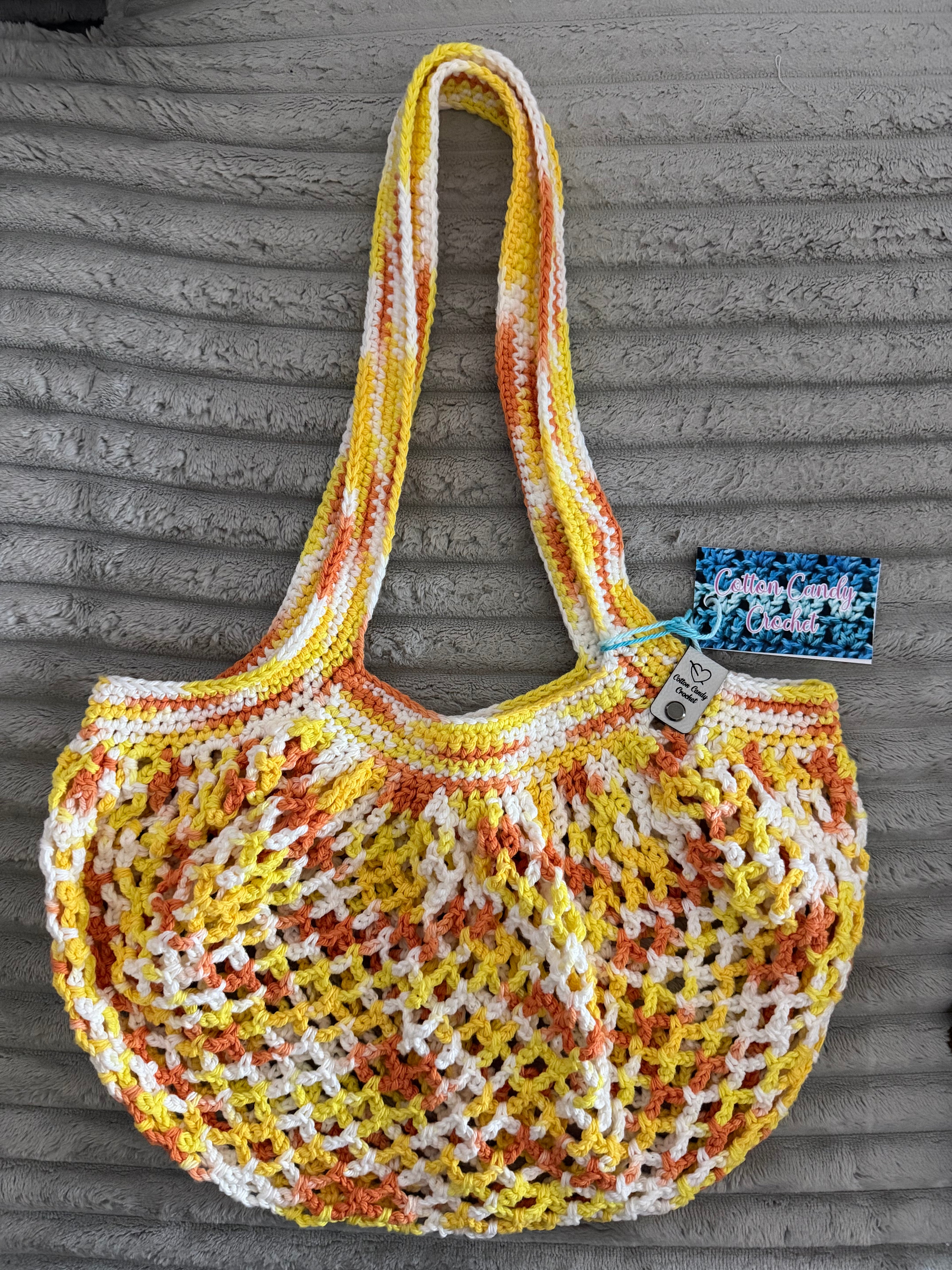 Mesh Market Bag - Creamsicle Ombré