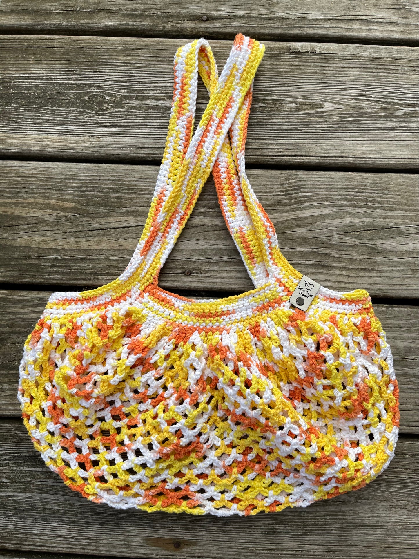 Mesh Market Bag - Creamsicle Ombré