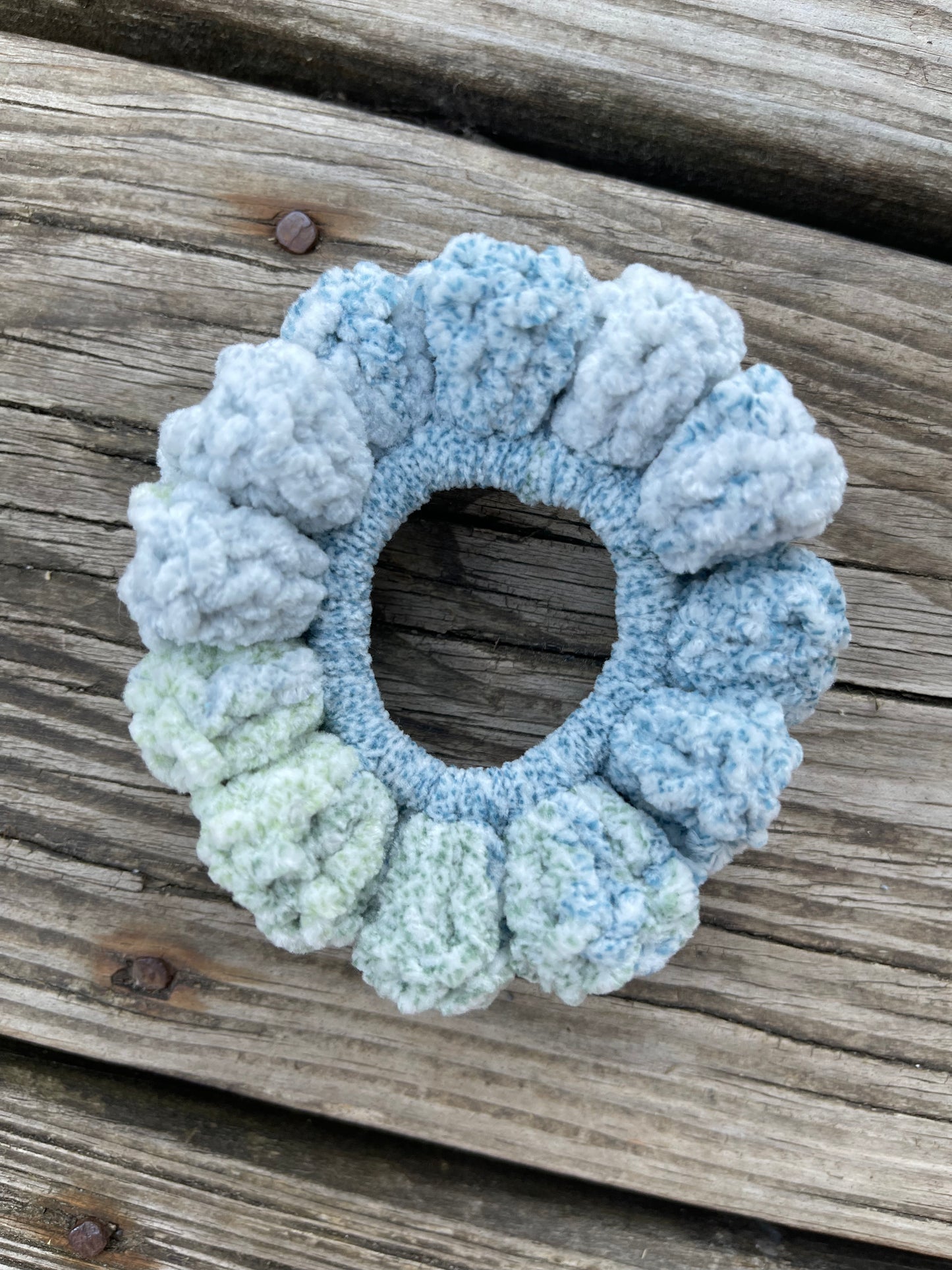 Mini Pastel Blue/Green Scrunchie