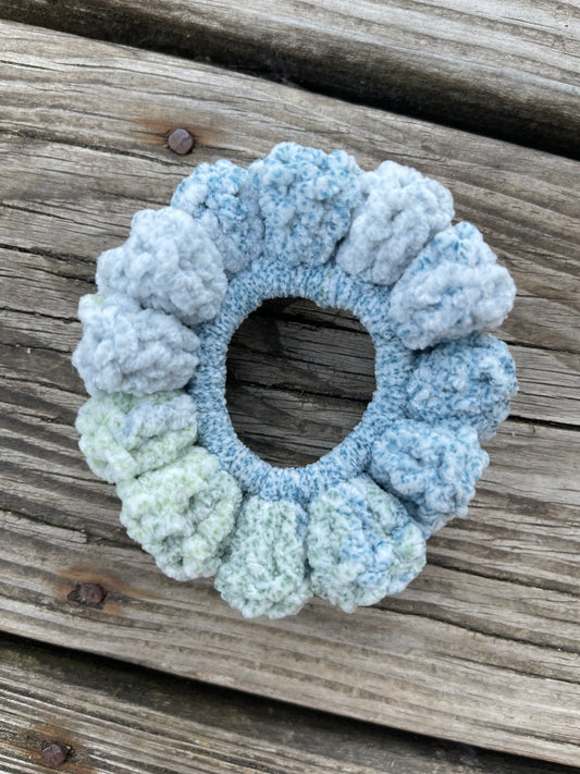 Mini Pastel Blue/Green Scrunchie