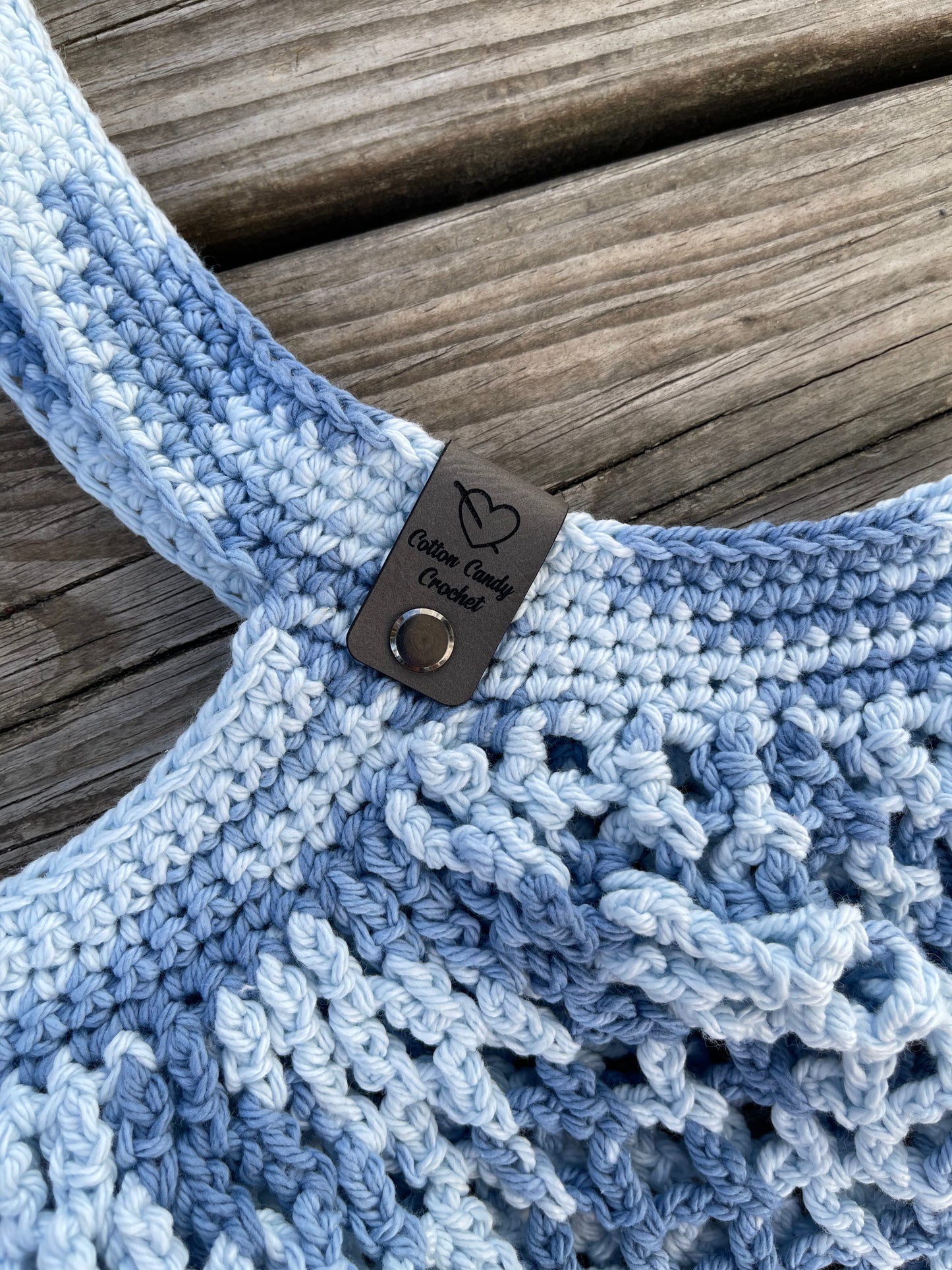 Mesh Market Bag - Denim Blue