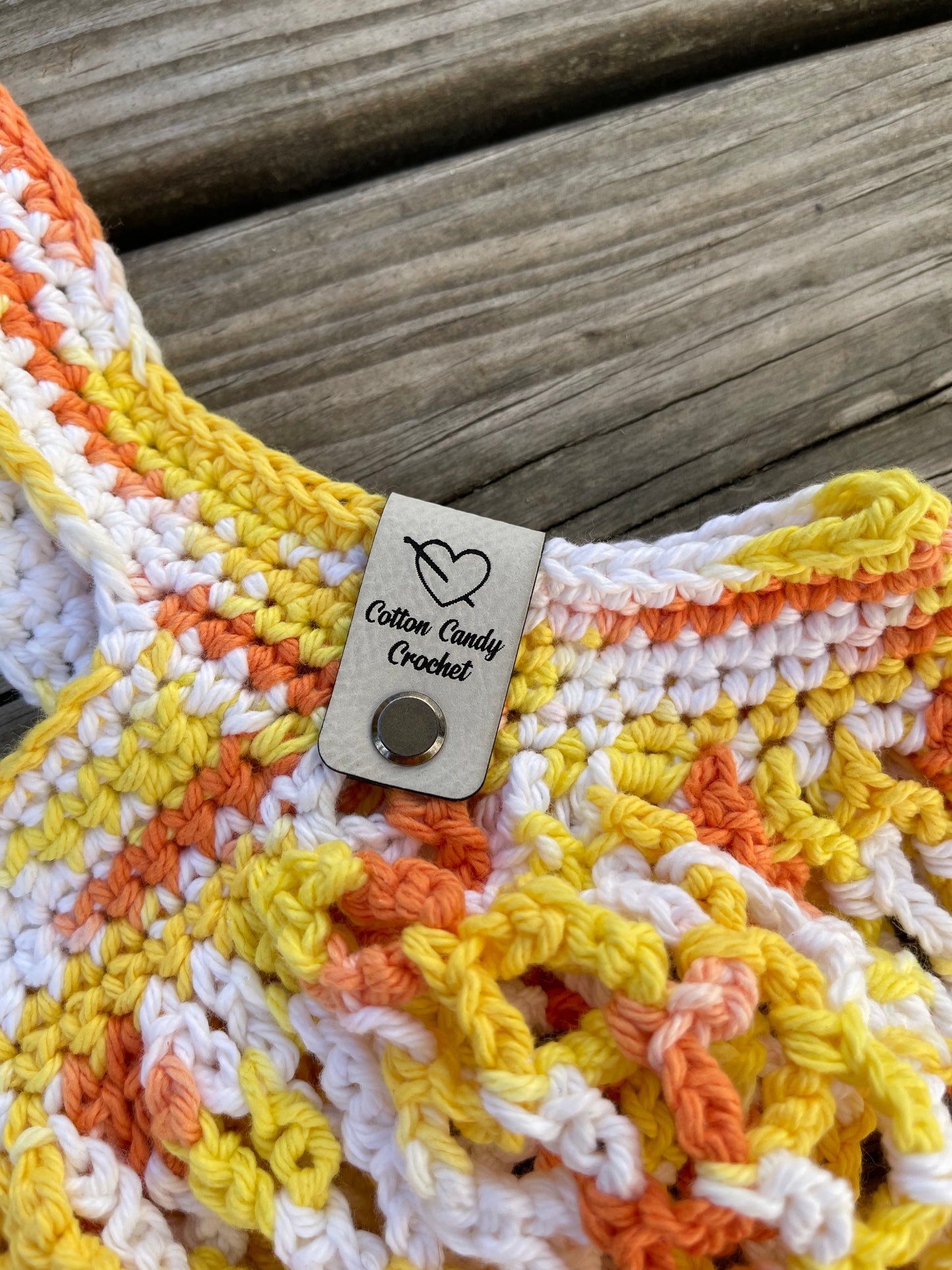 Mesh Market Bag - Creamsicle Ombré