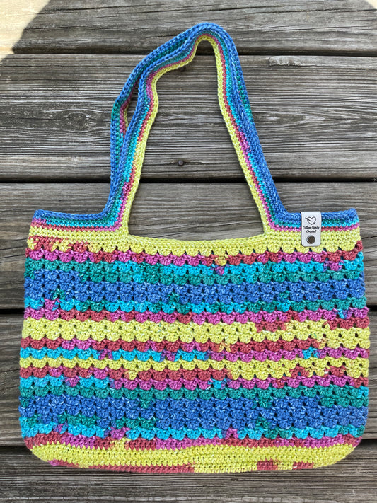 Granny Stitch Tote - Rainbow Tetris