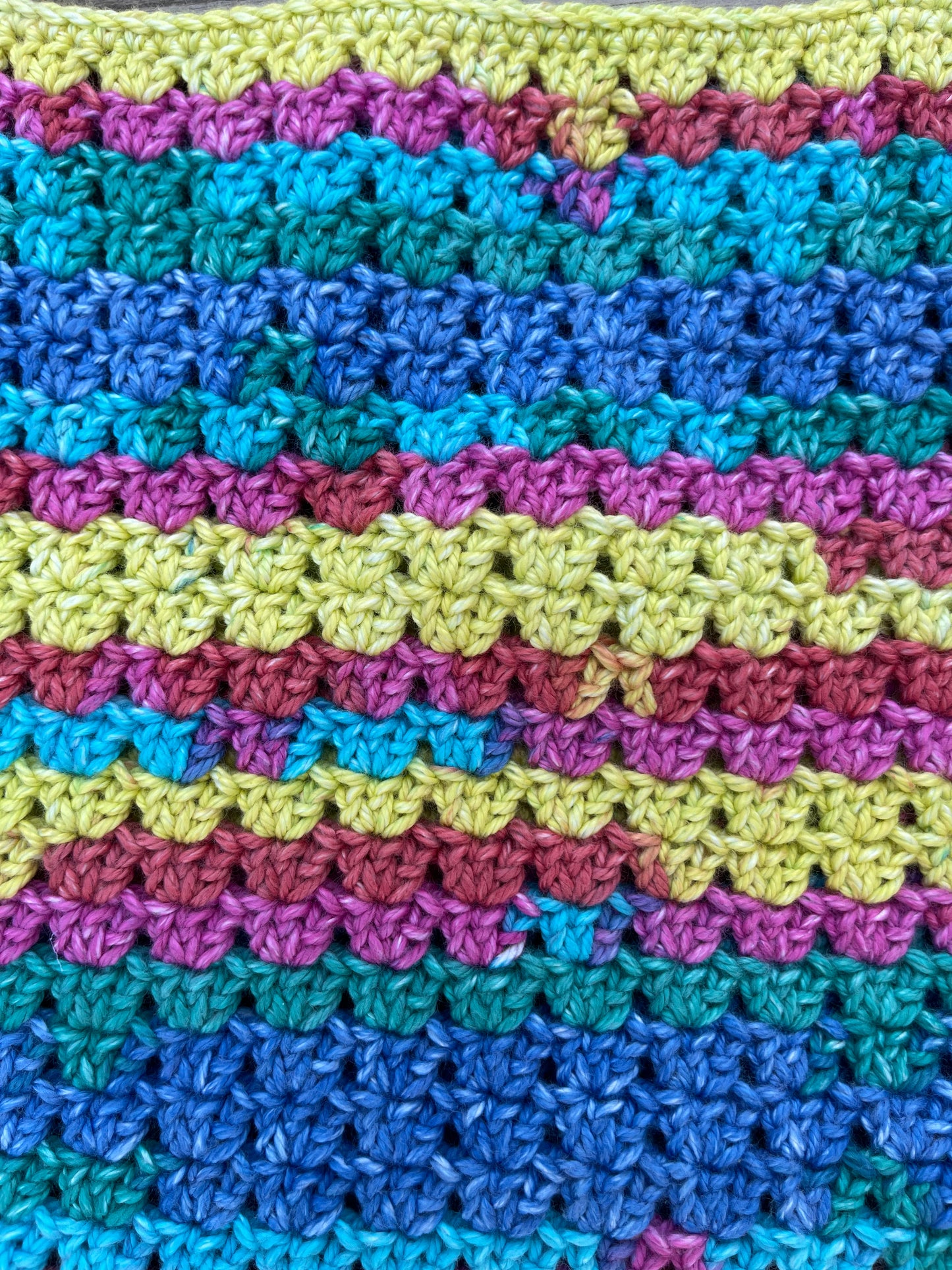 Granny Stitch Tote - Rainbow Tetris