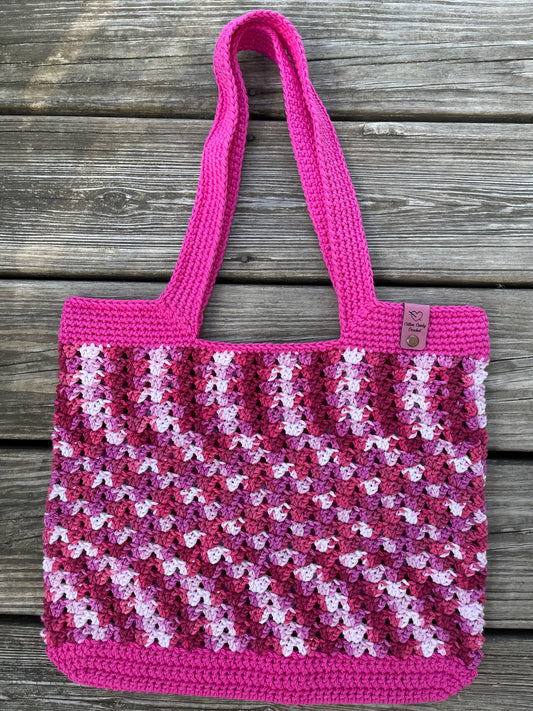 Granny Stitch Tote - Pink Paradise